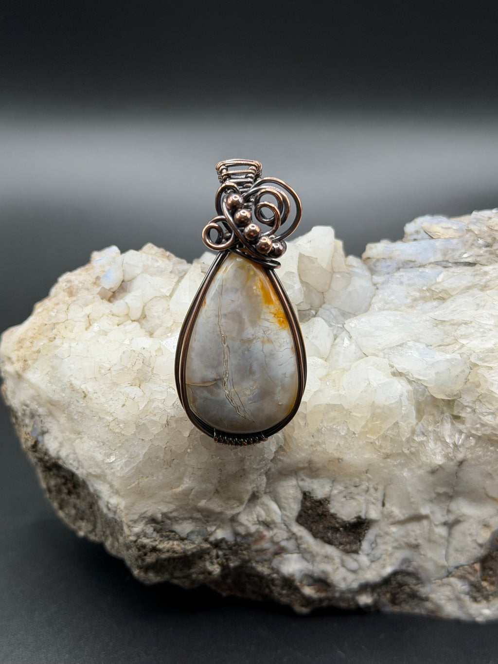 Southwest Washington Druzy Agate Pendant in Copper