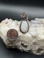 Southwest Washington Agate Copper Wire Wrapped Pendant