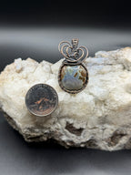 Crane Creek Oregon Thunderegg Copper Wire Wrapped Pendant