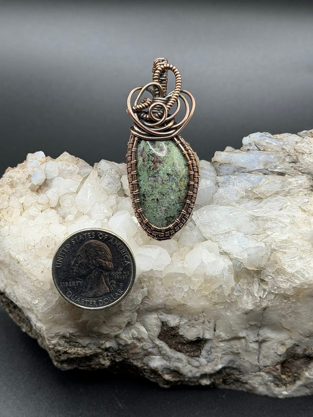Hampton Butte Limbcast Wire Wrapped Pendant in Copper