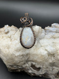 Southwest Washington Agate Copper Wire Wrapped Pendant
