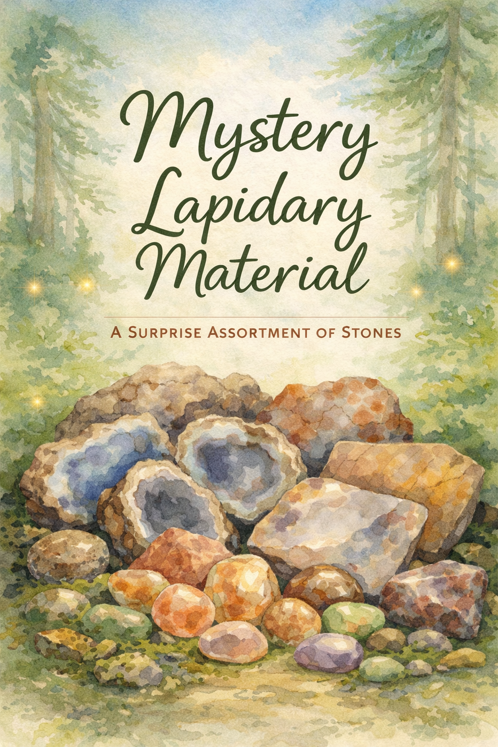 Mystery Lapidary Material Box Rough and Slab Stone