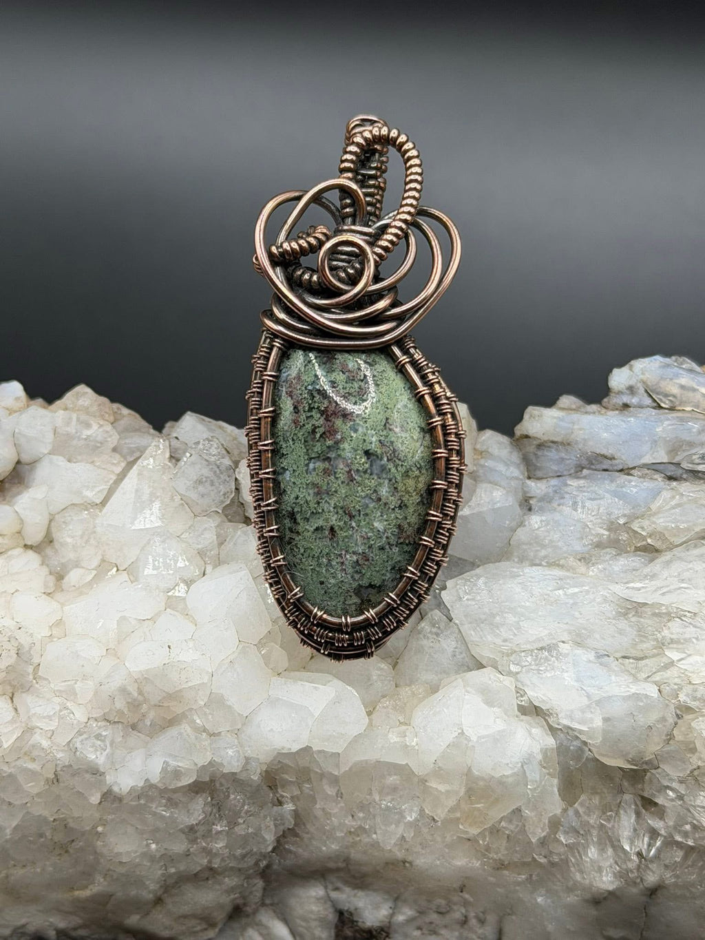 Hampton Butte Limbcast Wire Wrapped Pendant in Copper