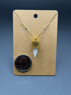 Timberwolf Mountain Quartz Point Pendant with Dainty Chain