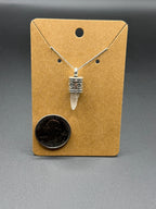Timberwolf Mountain Quartz Point Pendant with Dainty Chain