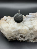 Glass Butte Silver Sheen Obsidian Pendant
