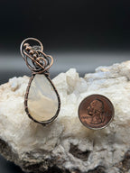 Translucent SW Washington Creek Agate in Copper Wire Pendant