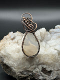 Translucent SW Washington Creek Agate in Copper Wire Pendant