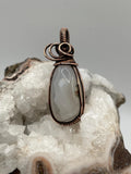 Graveyard Point Seam Agate Copper Wire Wrapped Pendant