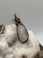 Graveyard Point Seam Agate Copper Wire Wrapped Pendant
