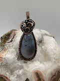 Montana Agate Cooper Wire Wrapped Pendant