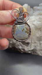 Crane Creek Oregon Thunderegg Copper Wire Wrapped Pendant